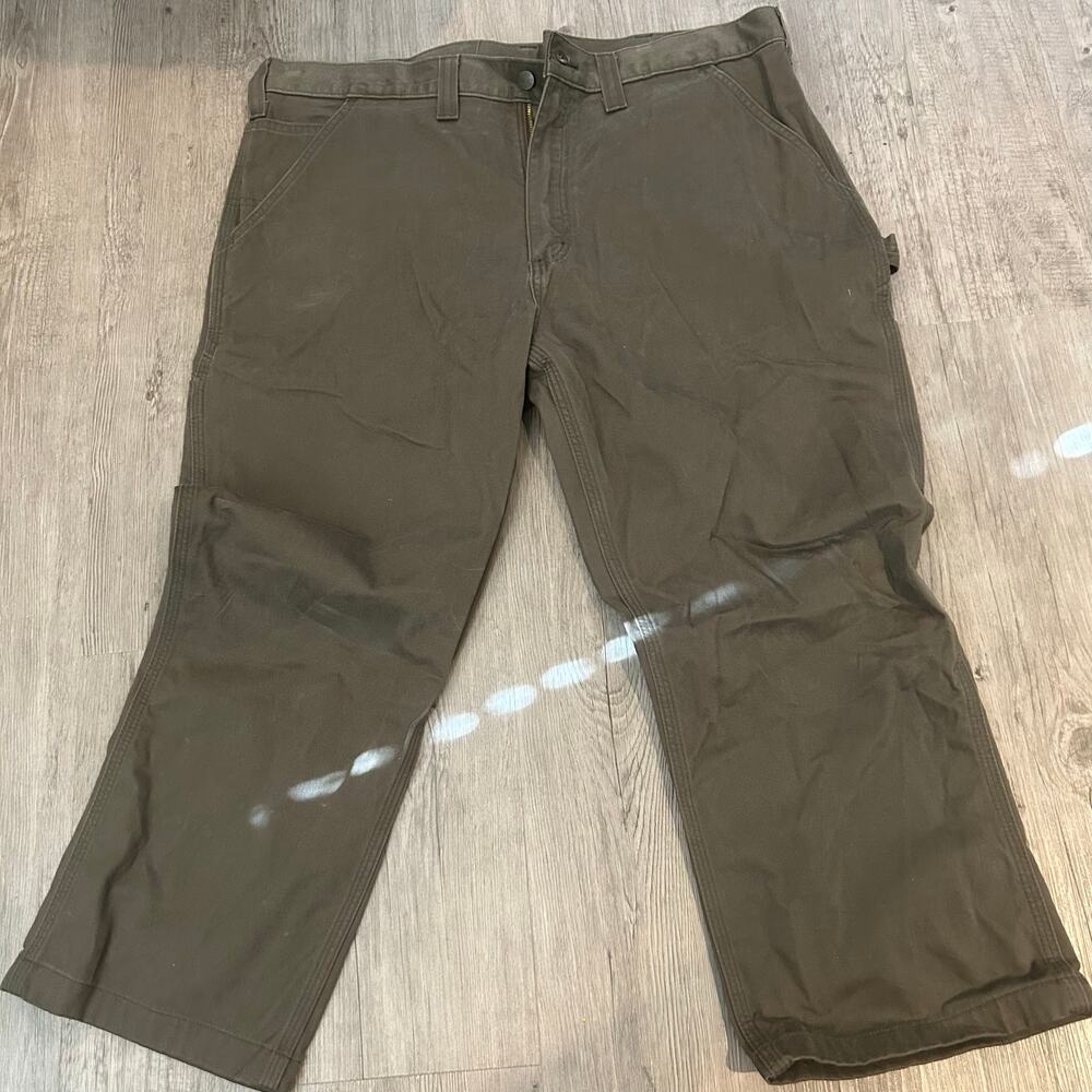 Mens 40X30 Carhartt 103340 Duck Rugged Flex Double Front Knee Straight Fit Pants